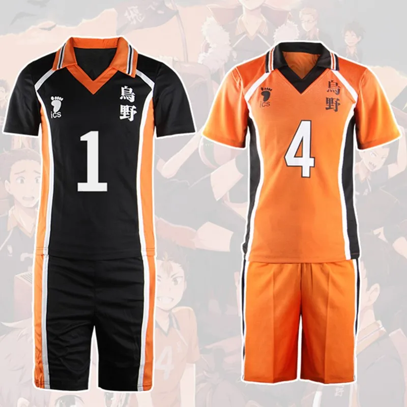 

Горячий Аниме Haikyuu! Косплэй костюм Хината Shoyo Sugawara Koushi всех членов No1-14 высокое школьная спортивная форма, Комплект топ + шорты