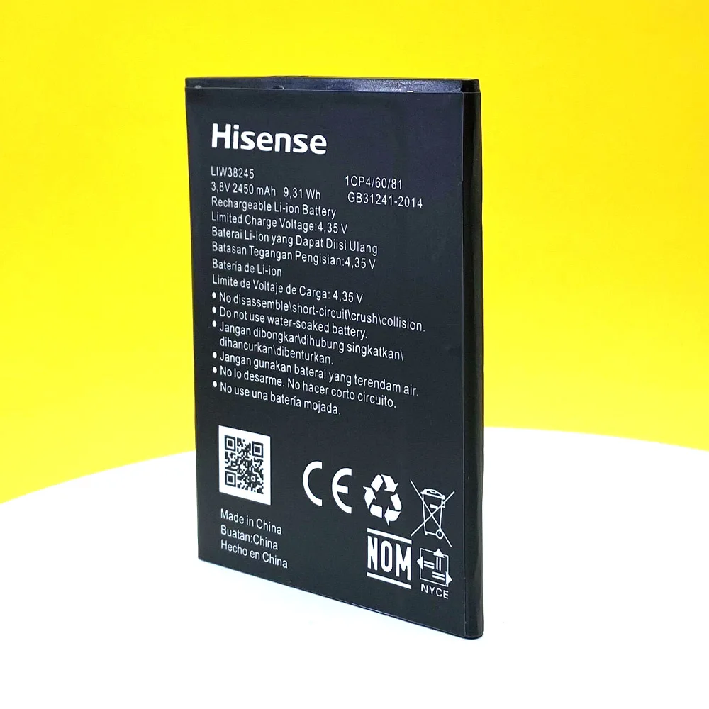 100 original 2450mah liw38245 battery for hisense infinity f17 pro f16 mobile phone high quality tracking number free global shipping