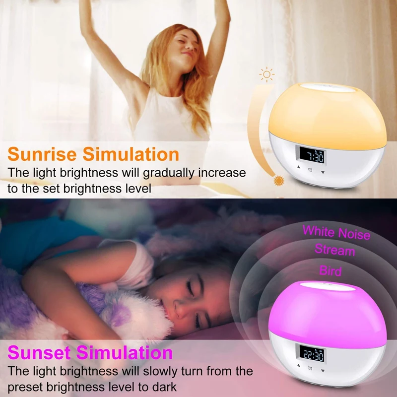 Будильник Sunrise обновленный умный светильник для пробуждения 9 цветов детей