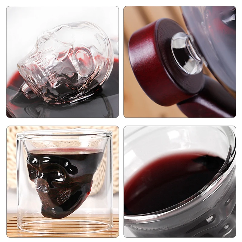 Стеклянный графин с черепом разделитель вина домашний набор красное белое вино