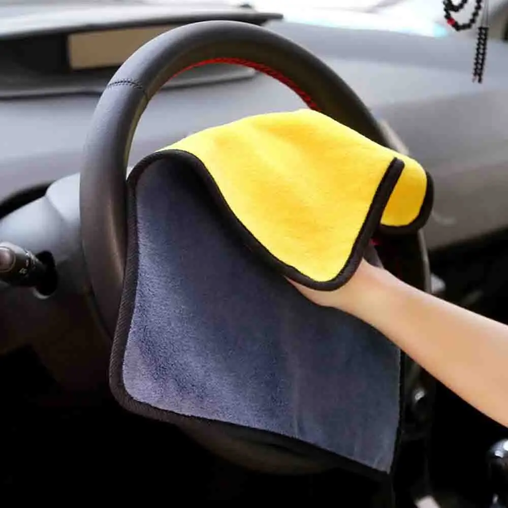 Car Microfiber Cleaning Cloth Towel Ultrasoft Quick Drying 800GSM Polishing Waxing Auto Double Sided Clean Easy To | Автомобили и