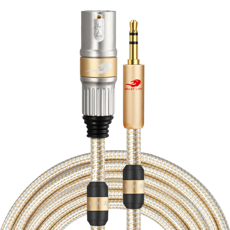 Аудиокабель TRS Stereo 3 5 мм папа — XLR для микшерной консоли усилителя 3-контактные