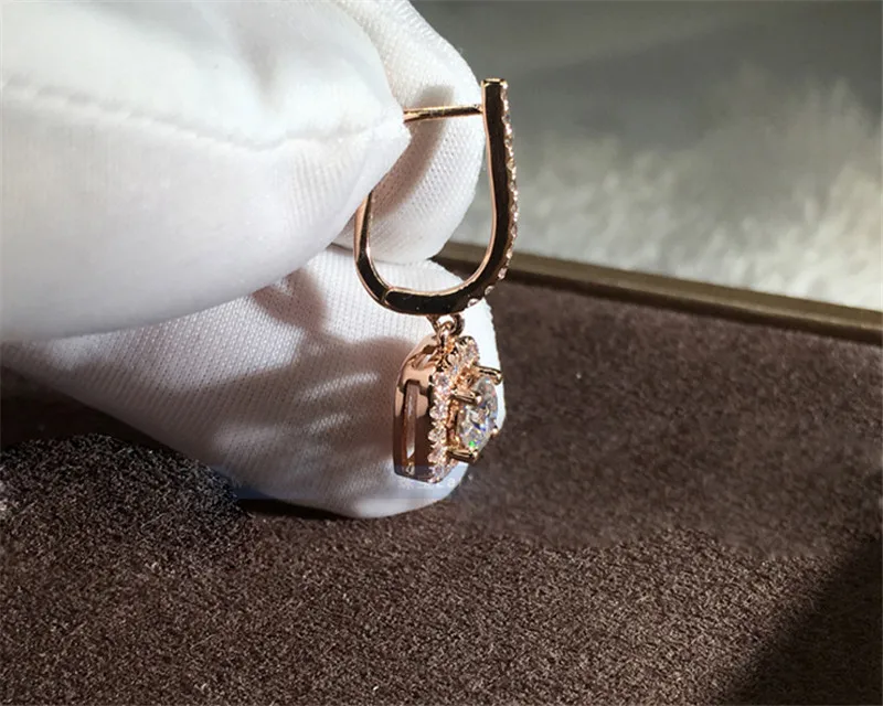 Женские свадебные серьги подвески choucong вечерние из серебра 925 пробы с фианитом