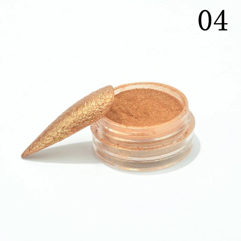 

WUF Nail Art Glitter Powder Holographic Metallic Rose Purper Gold Dust Sequins UV Gel Nail Chrome Pigment Decoration