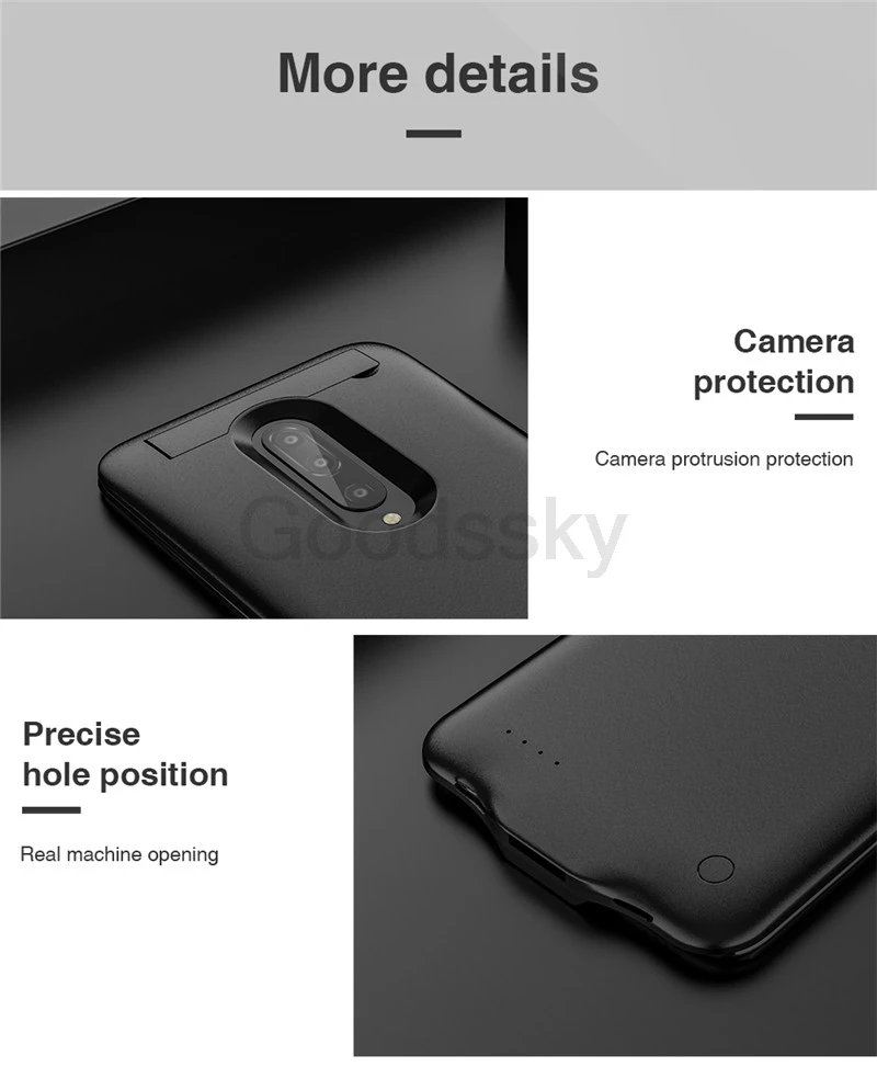 Тонкий чехол для зарядного устройства для Oneplus 7 T, внешний аккумулятор, запасная задняя крышка для One Plus 7T Pro 1+ 7 T, задняя крышка с зажимом для аккумулятора, чехол для телефона s