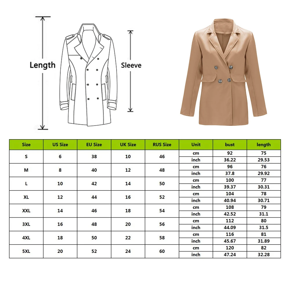 

Autumn New Fashion Blazer Jacket Women Casual Pockets Long Sleeve Work Suit Coat Office Lady Solid Slim Blazers 2020
