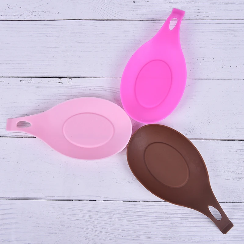 1 шт. силиконовая изоляция ложка отдых термостойкие подставки для столовых