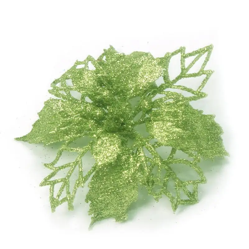 5 шт. искусственные цветы блестящие украшения для рождественской елки дома