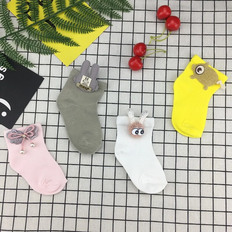 AiKway Baby Socks Cotton Cute Boy Girl Children Fashion Mouth Decoration Solid Color Infant Newborn | Детская одежда и обувь