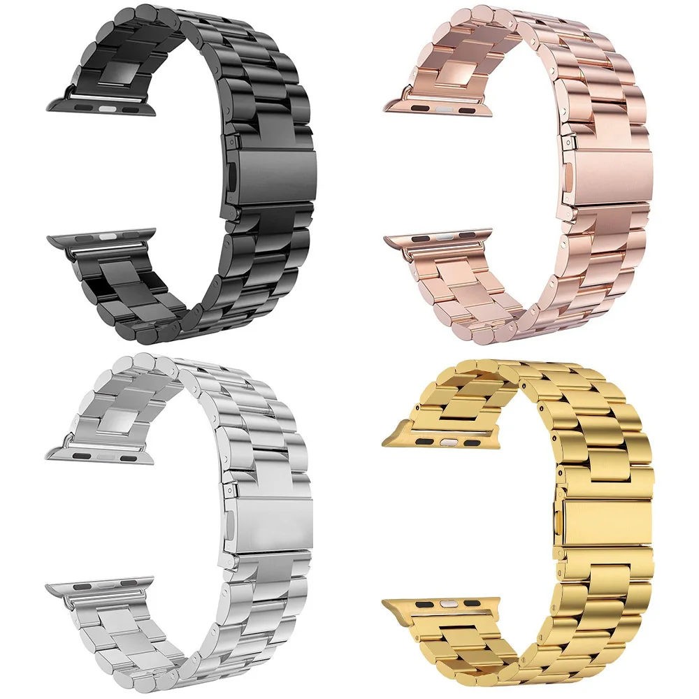 

Stainless Steel Watchband Strap for Apple Watch SE Band Series 6 5 4 3 2 Bracelet Metal Belt for iWatch 40mm 44mm 38mm 42mm