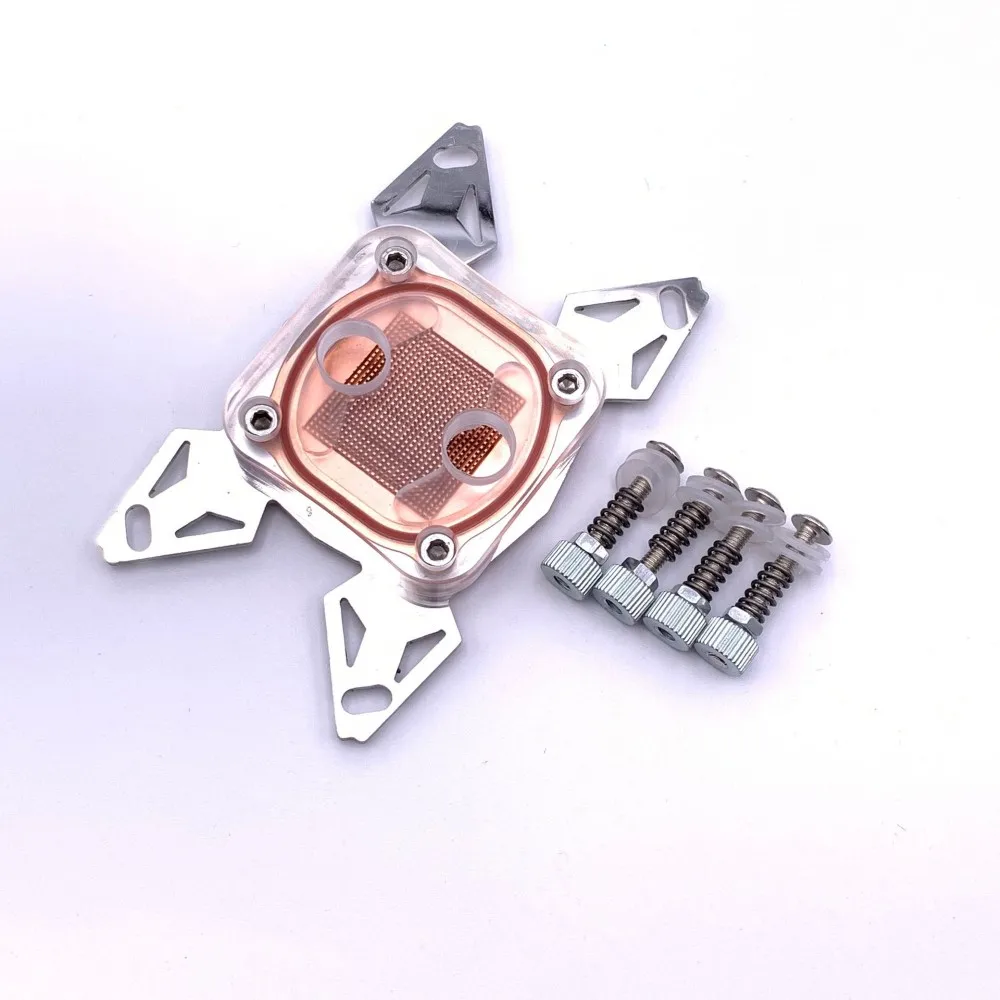 

Computer CPU Cooler Water Cooling Block Copper Base Steel Plate POM Cover for LGA 1155 2011 AMD AM4 Fans Cooling