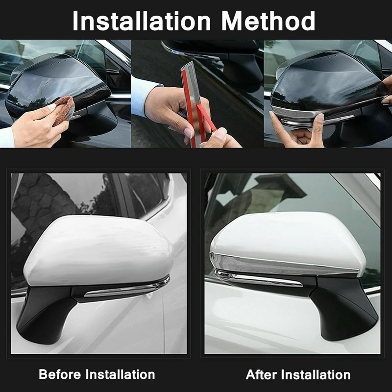 2 шт. хромированная боковая накладка зеркала заднего вида для Toyota Camry 2018 2019 |