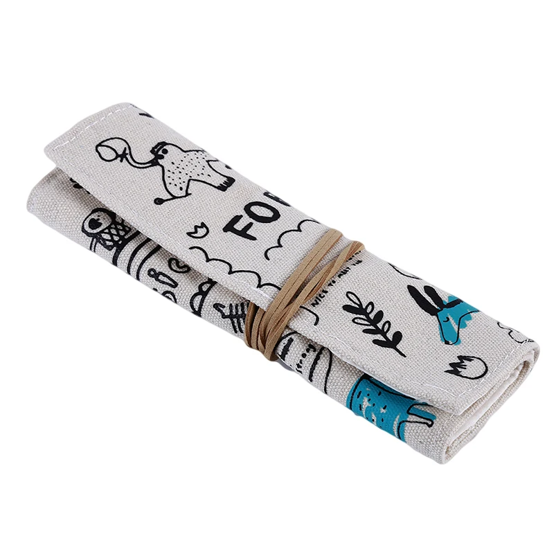 Чехол-карандаш школьные принадлежности художественная ручка сумка Холст