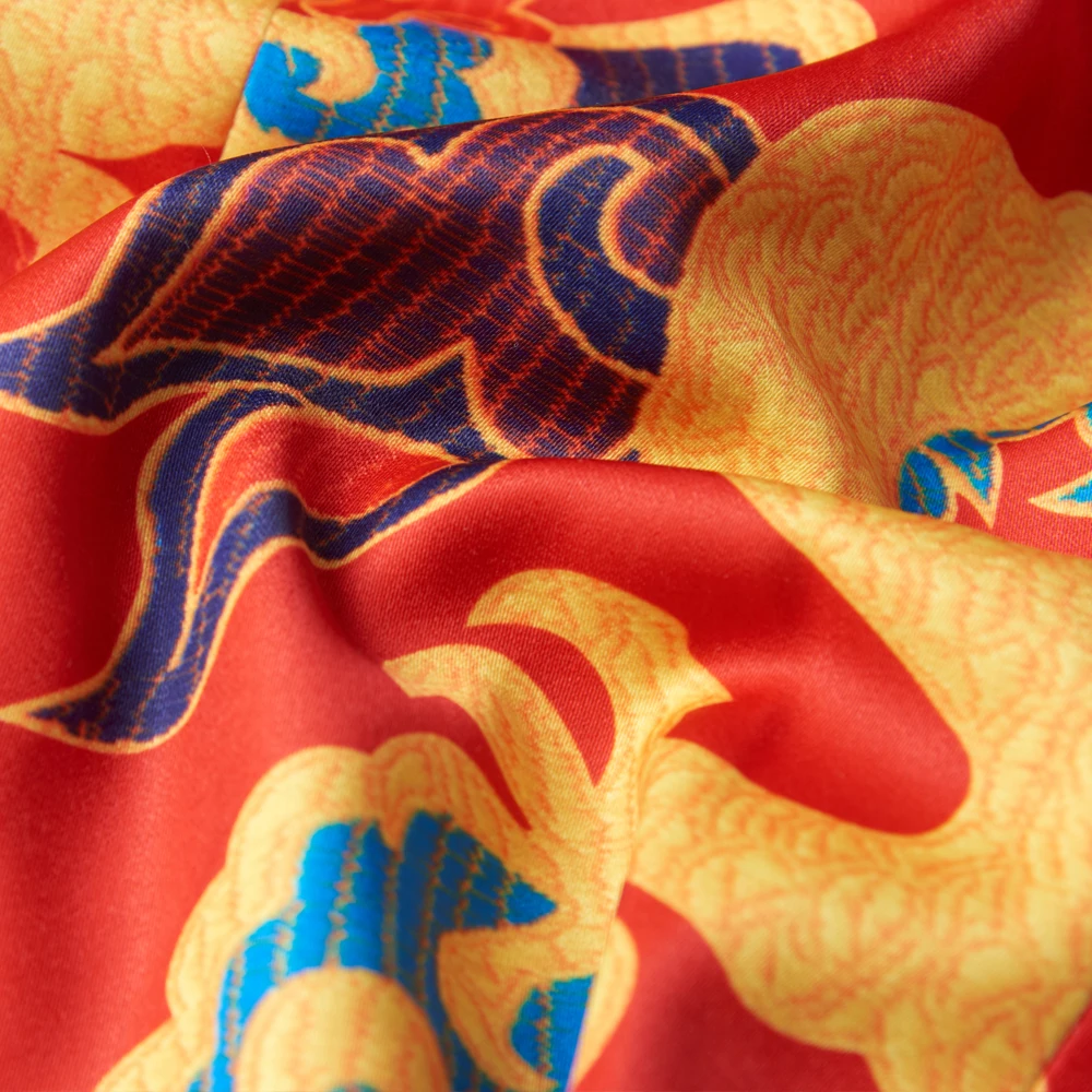 Новый костюм в китайском стиле с принтом красного дракона Мужская сценическая