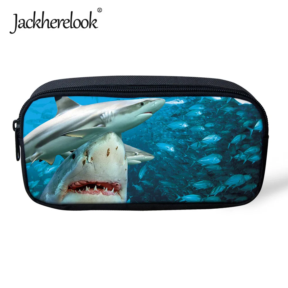 CC3925K Jackherelook, детская Студенческая классная сумка для карандашей, Детские косметички с принтом акулы, динозавра, косметичка, школьные пеналы - Цвет: CC3925K
