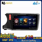 10 дюймов авто Android 11 передний бампер автомобиля Радио Стерео головное устройство 1Din закрытого мультимедиа 4G Carplay OBD левый привод для HONDA CITY 2014 2018