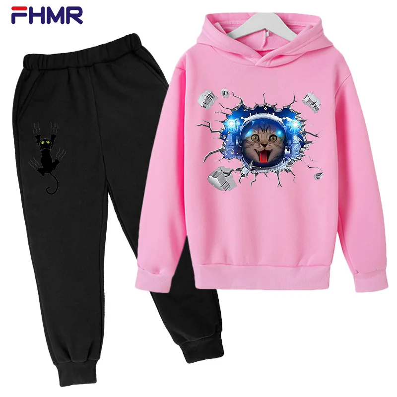 

Boys Autumn Suit Children'S Casual Pullover Girl Hoodie Spring And Autumn Girls Long Sleeve 2-14 Sweatshirt Two-Piece Suit