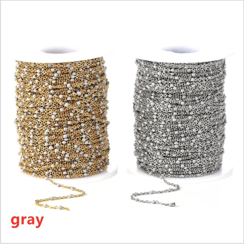 1 м/лот 5 мм Стальная эмалированная цепь с подвеской сделай сам нержавеющая сталь