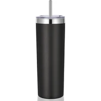 vacuum insulated cup with lid and straw double wall coffee cup hot and cold drink travel mug