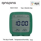 Умные часы-будильник Qingping BT с контролем температуры, дисплеем Hu mi для жары, регулируемым ночником с приложением Mi Home Mi jia