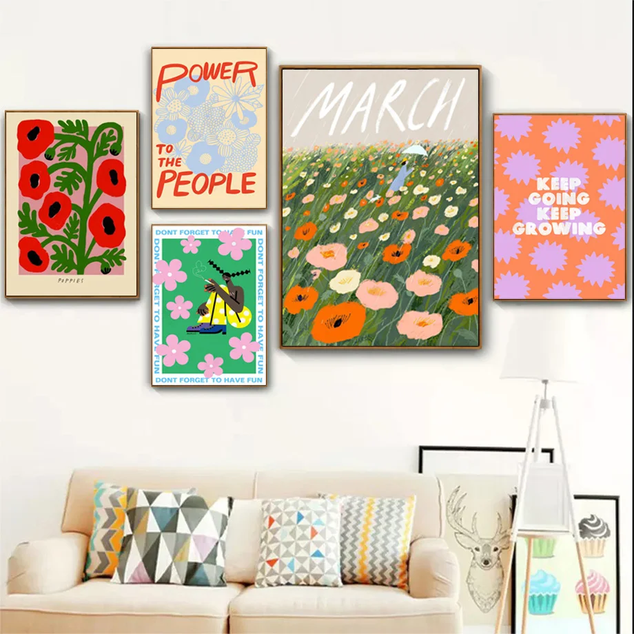 

Современная абстрактная девушка красочные цветы Настенная Картина на холсте постеры и принты настенные картины для гостиной Декор эстетик...