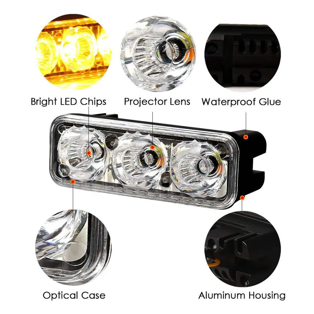 Волшебная ColorM высокое Мощность 2 шт. 6LED 9W универсальноедля автомобиля светильник