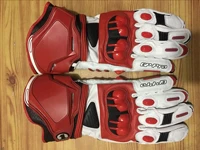 new 2017 alpine motorcycle leather moto pro long leather gloves motorbike red white racing gloves