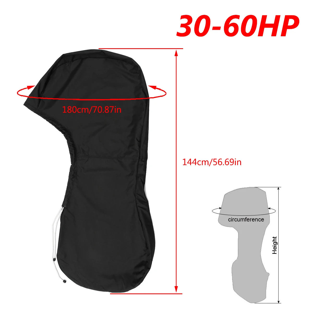 600D черная лодка полный мотор крышка подвесного двигателя защитная сумка подходит для 6 до 15 л.с. Мотор Водонепроницаемый