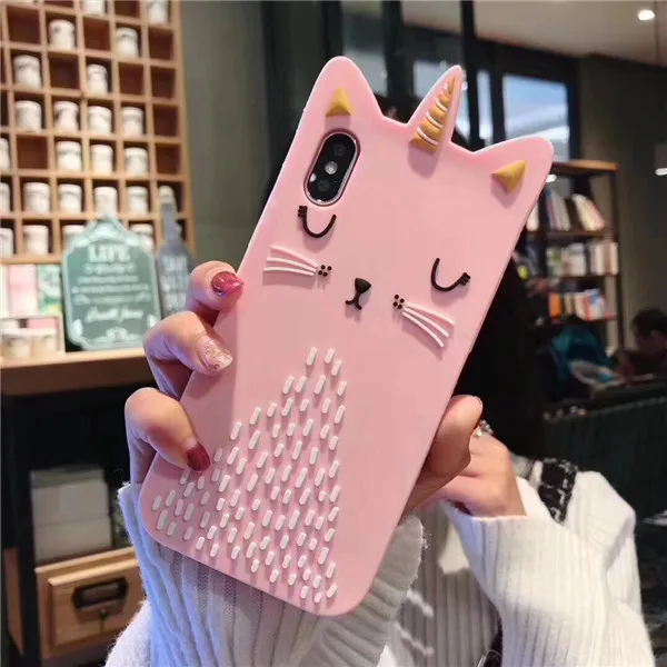 8 Для iPhone 4, 4S, 5, 5S, SE, 6, 6s, 7, 8 Plus, X, XR, XS Max, милый 3D мультяшный Кот, Ститч, Минни, Модный мягкий силиконовый чехол для телефона, чехол - Цвет: 8