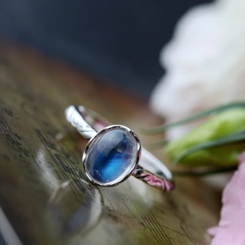 Открытое женское кольцо из тайского серебра ручная работа Женское серебряное