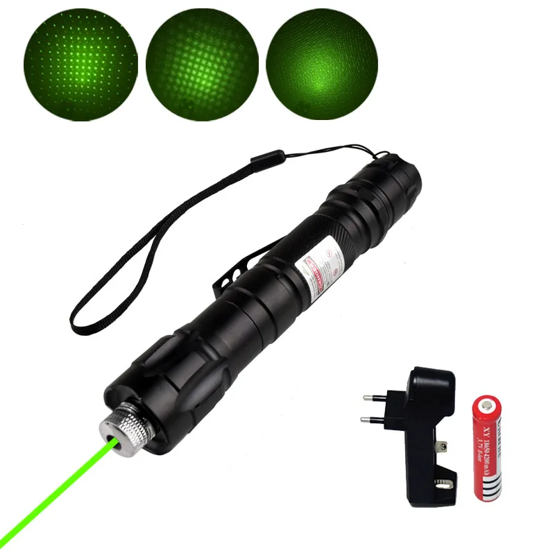 Охота 532nm Зеленая лазерная указка Высокая мощность блики открытый фонарик