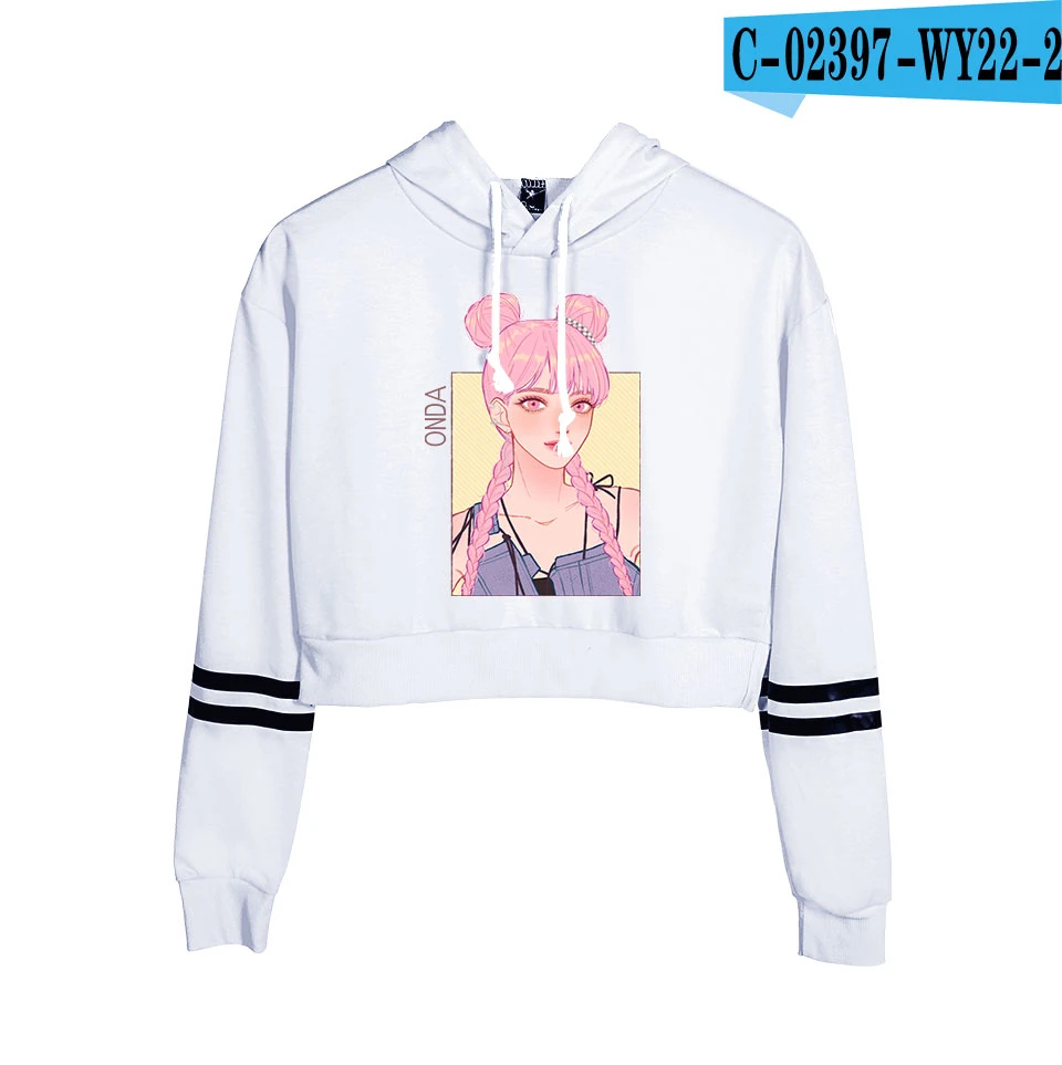 Everglow Kpop Корейская новая команда для девочек уличная Женская пуловер пупка толстовки Толстовка крутая поясничная популярная новинка года толстовки - Цвет: WY22