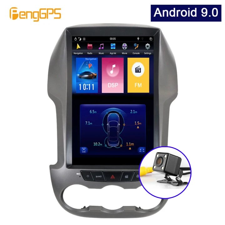 

10,1-дюймовый 6 ядер Android 12,1 Автомобильная фотомагнитола для Ford Ranger/F250 9,0-2011 автомобильное радио 4K Тесла Стиль 2016*1092 блок