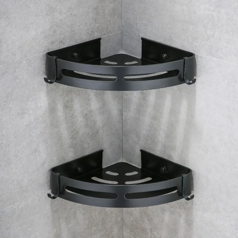 

2 шт., угловая полка из нержавеющей стали с крючком