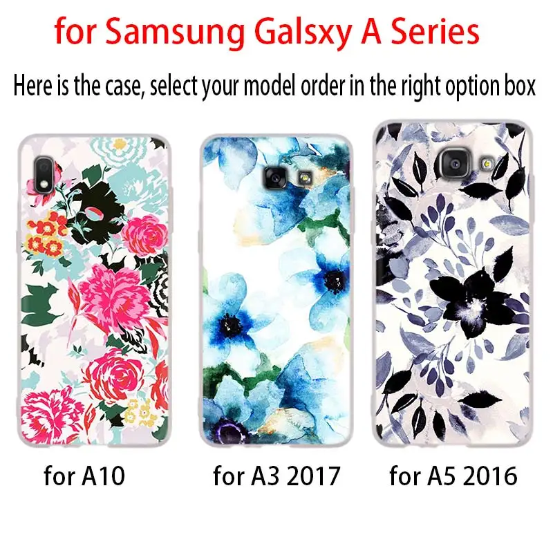 Чехол для Samsung Galaxy A12/A20/A51/A70/A20s/A21s/A32/A50/A50s/A42/A52/A72 5G A8 A7 A6 2018 крышка с цветочным узором