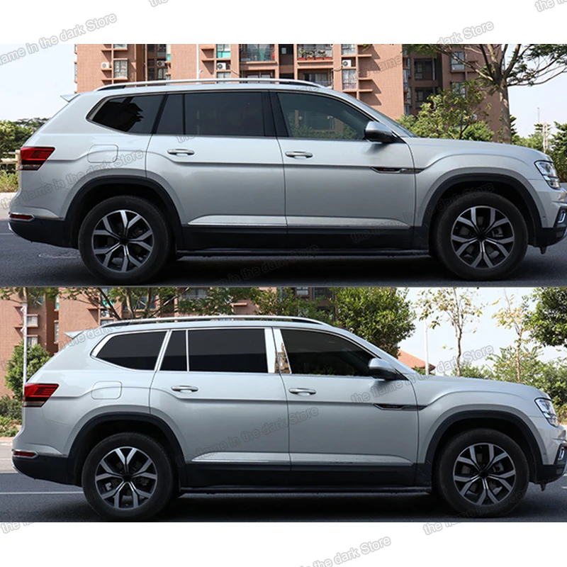Lsrtw2017 для Volkswagen Atlas Teramont Vw хромированные аксессуары окон автомобиля 2017 2018 2019