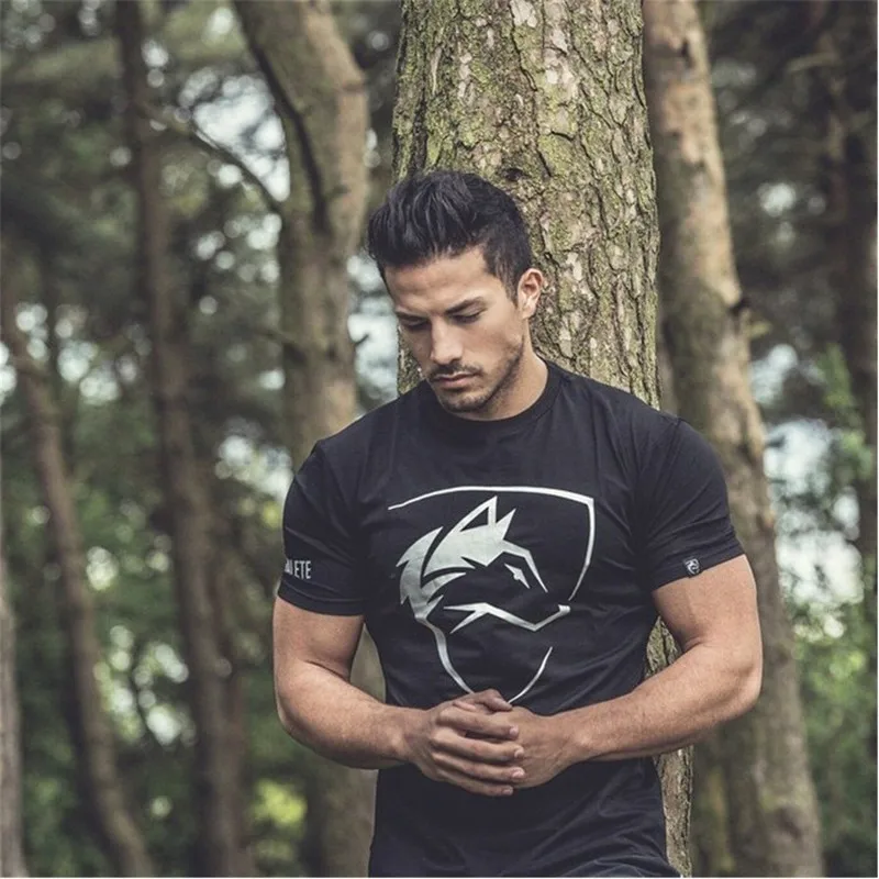 Новинка мужские футболки ALPHALETE модная одежда для фитнеса с коротким рукавом