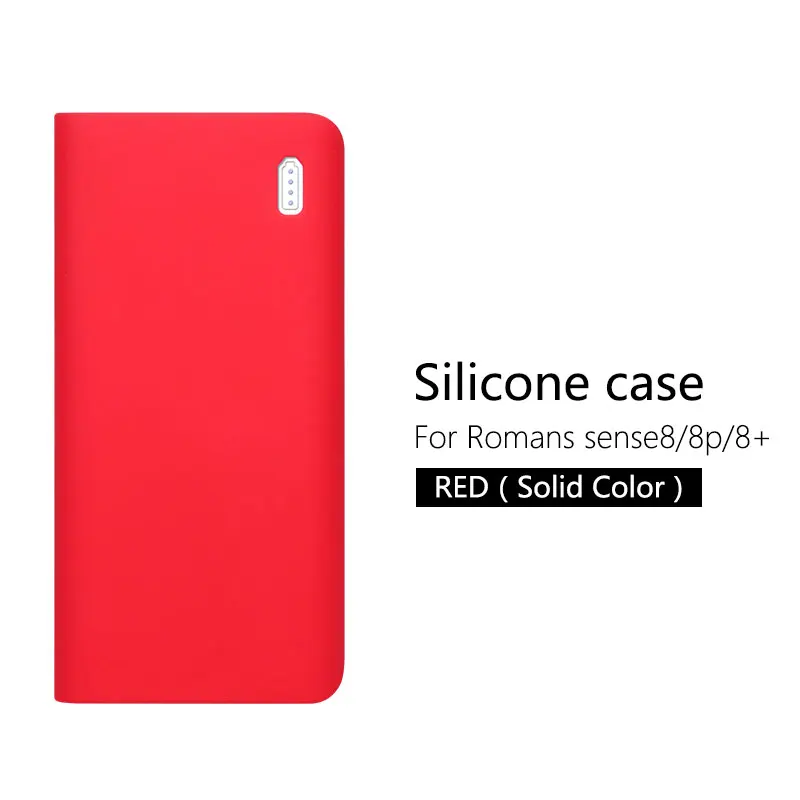 Red (no word) Силиконовый защитный чехол для 30000mAh Romoss sense 8/8+ мобильный мощный Мягкий Силиконовый противоударный/Противоскользящий Чехол для мобильного телефона - Цвет: Red (no word)