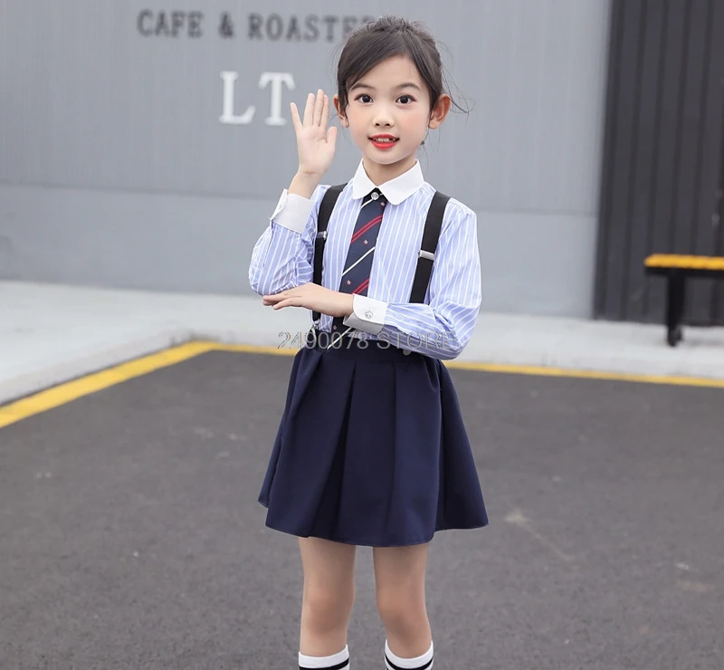 Школьная форма для маленьких девочек и мальчиков комплекты с галстуком-бабочкой