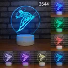Акриловая светодиодная 3D настольная лампа для серфинга сенсорный ночник с USB детский сон лампы освещение для спальни декор для друзей подарок для детей