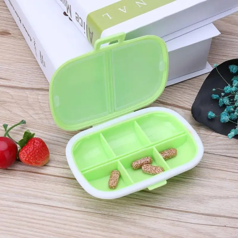 Мини 6 решетчатая коробка для таблеток переносная герметичная хранения