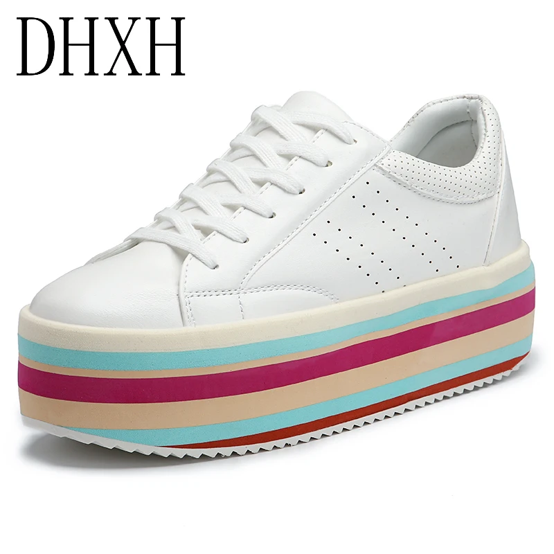 Женская Повседневная обувь зимние кожаные ботинки на рифленой платформе