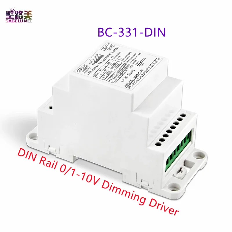 

BC-331-DIN светодиодный дали затемняя драйвер DIN Rail 0/1-10В до PWM 18A * 1CH выход DC12-24V Вход светодиодный затемняя драйвер питания для светодиодный полос...