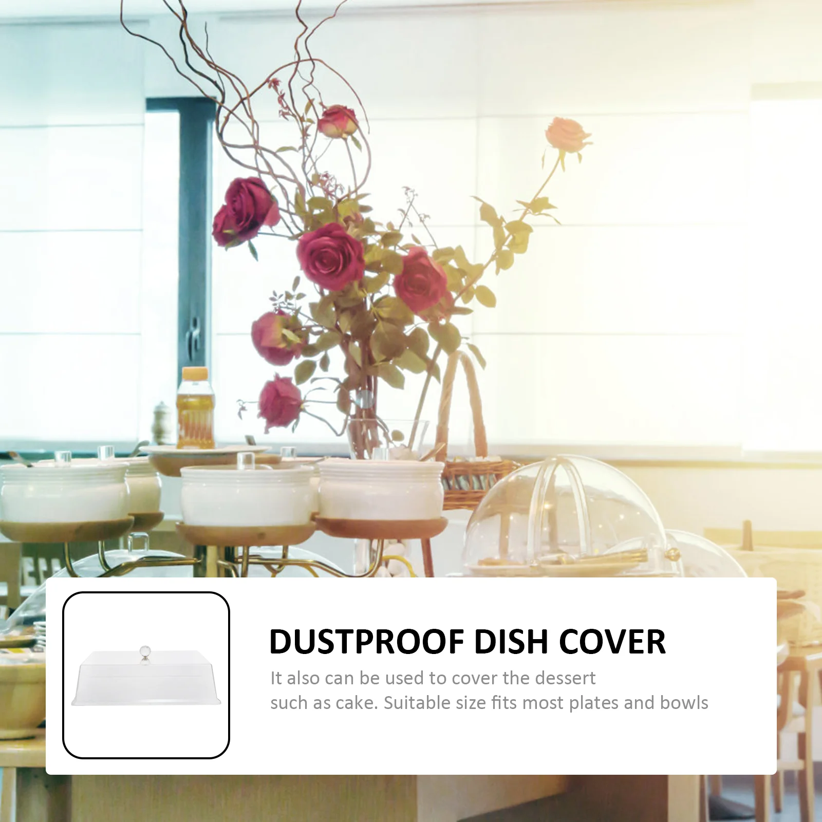 

1pc Kitchen Food Preservation Cover Rectangular Food Cover Dish Cover for Home