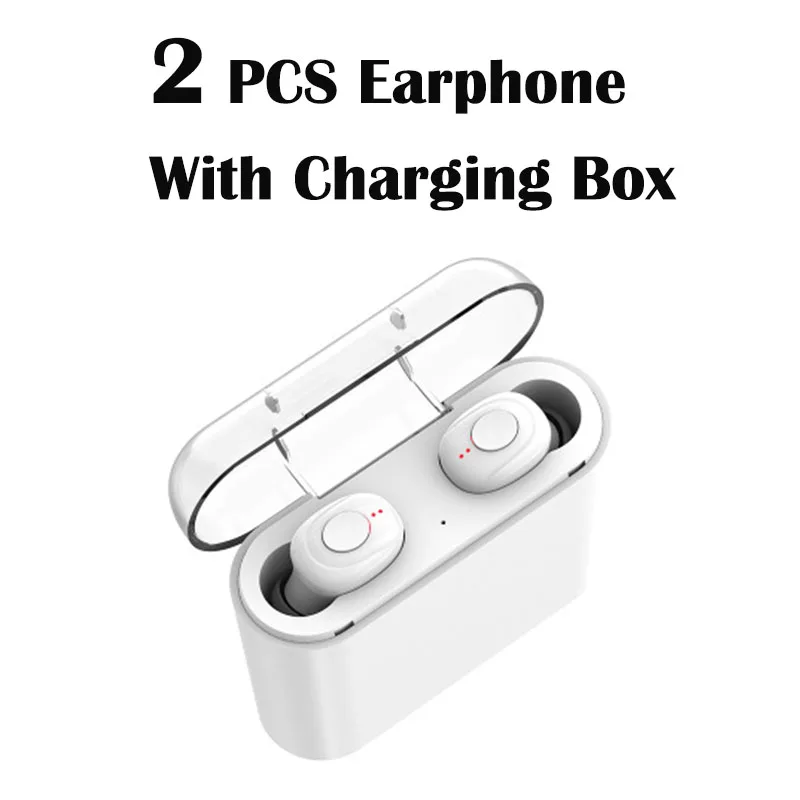 2 Earphones Беспроводной Bluetooth наушники для samsung Galaxy A9 A7 A8 A10 A3 A5 A6 плюс A20e A20 A60 A50 A40 A30 наушники с зарядным устройством - Цвет: 2 Earphones