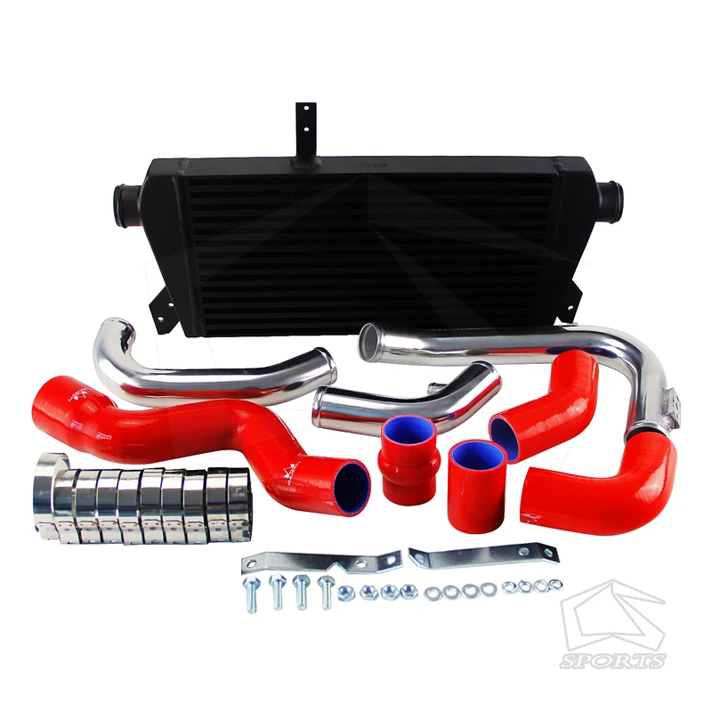 Интеркулер с передним креплением + комплект трубок для Audi A4 1 8 T Turbo B6 Quattro 02 06