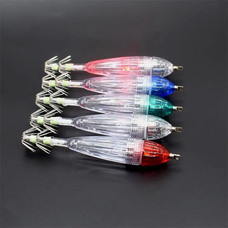 Электронный кальмары крюк для рыболова ночной рыбалки светильник led приманка