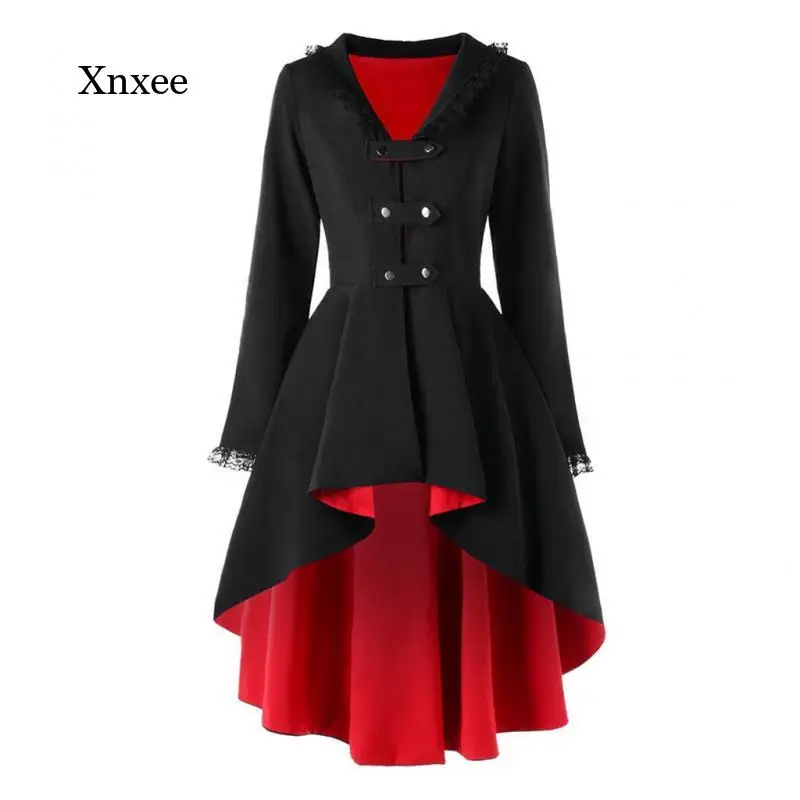 Женский винтажный плащ с поясом черная приталенная ветровка средней длины в