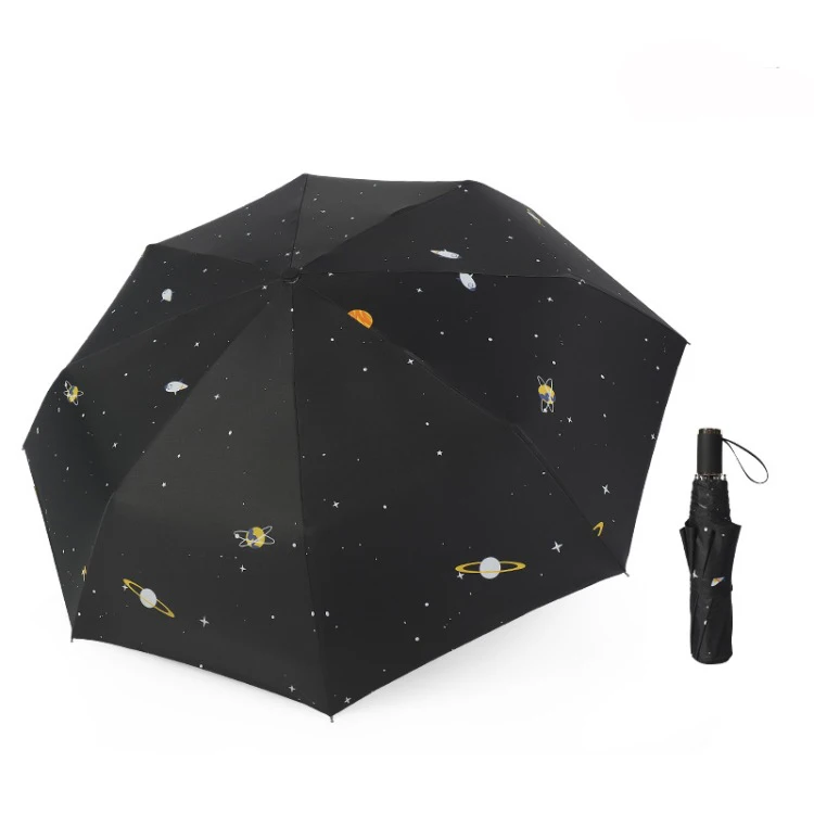 YADA Creative Star Universe Series Umbrella Fold Rainy Stellar Planet UV Rainproof Sun Parasol Umbrellas Female YD237 | Дом и сад