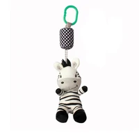 cartoon cute black and white zebra baby rattle toys animals bed bell and stroller hang boutique car hanging